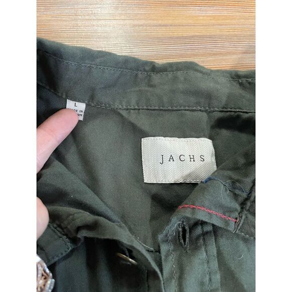Jachs Mens dark green button down collar shirt Sz L - Picture 4 of 10
